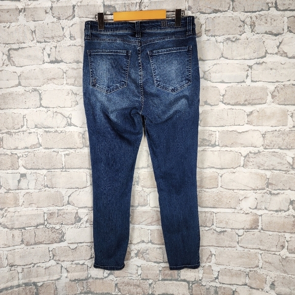 Kut From the Kloth Carlo Ankle Skinny Jean Distressed Faded Medium Blue Size  6 - Picture 9 of 13